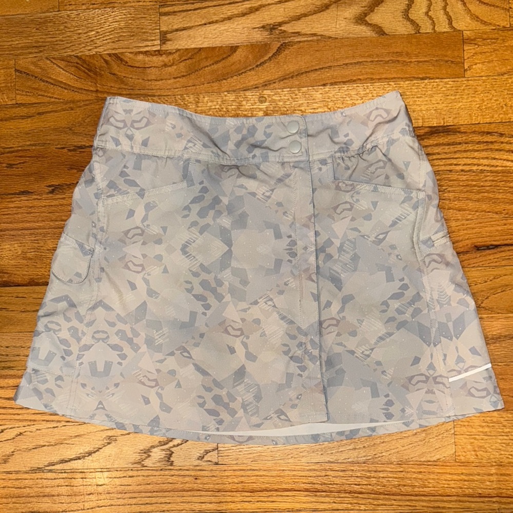 Terry Skirt Women's‎ Sz Small gray/blue Active Pockets BikeCycling Outdoors